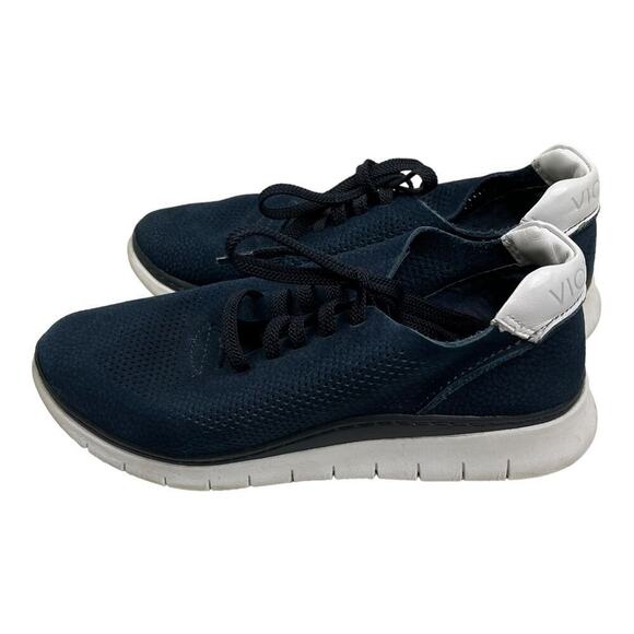 Vionic Joey Dark Navy Blue Perforated Lace Up Casual Sneakers Women's Size 6 - Picture 3 of 7